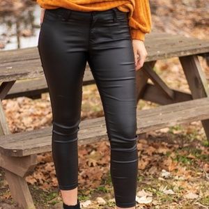 The Legacy Faux Leather Skinny in Black